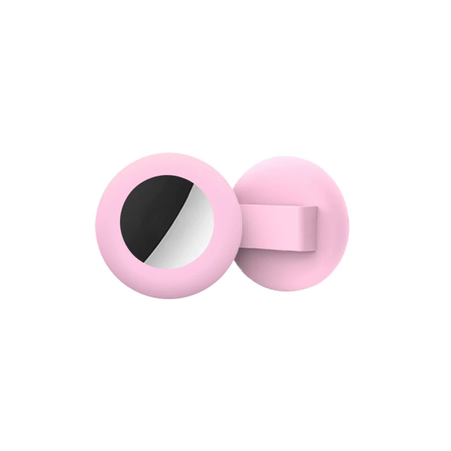 Porte AirTag rose pastel compatible collier chien et laisse.