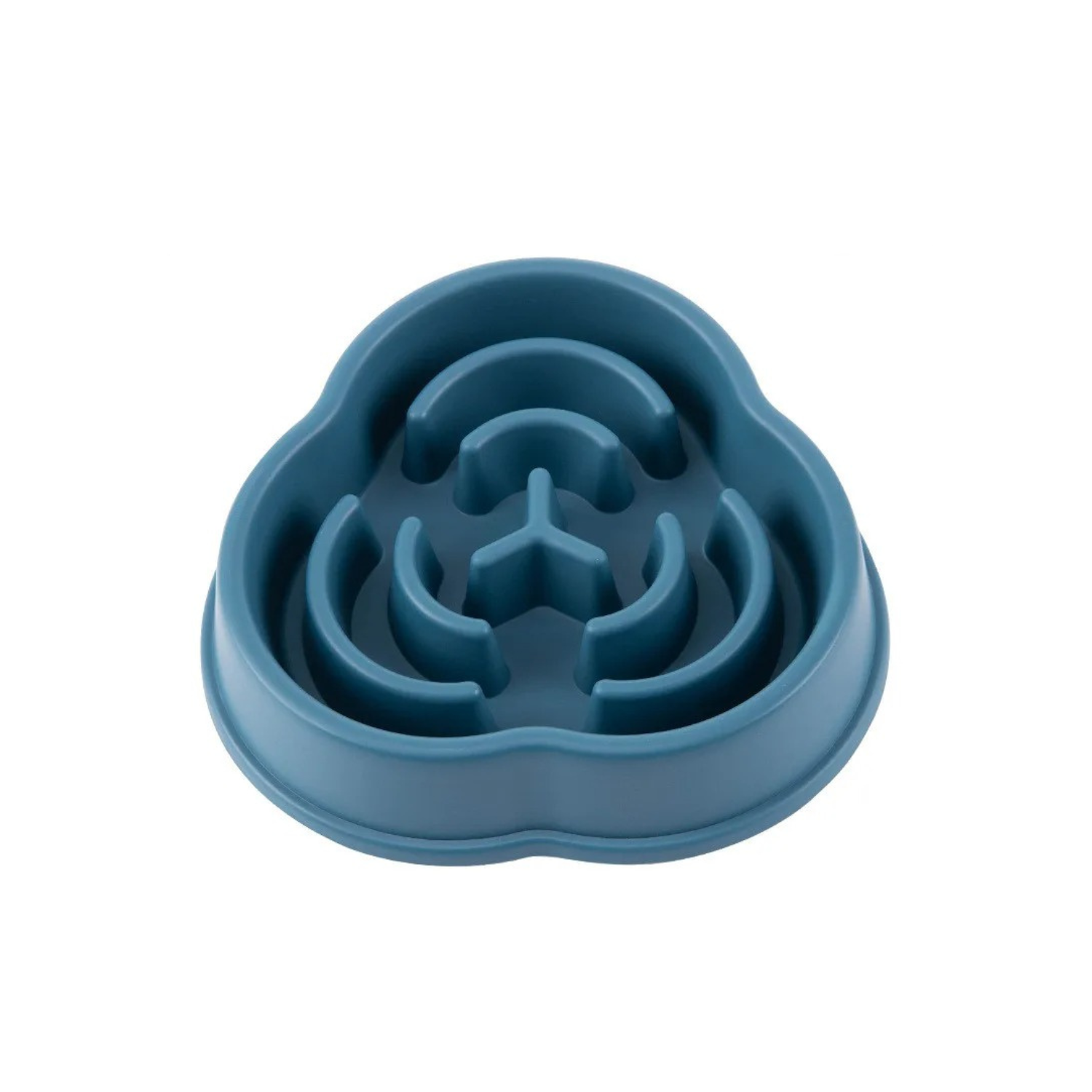 Gamelle anti-glouton bleue pour chien avec compartiments ralentissant la prise alimentaire.