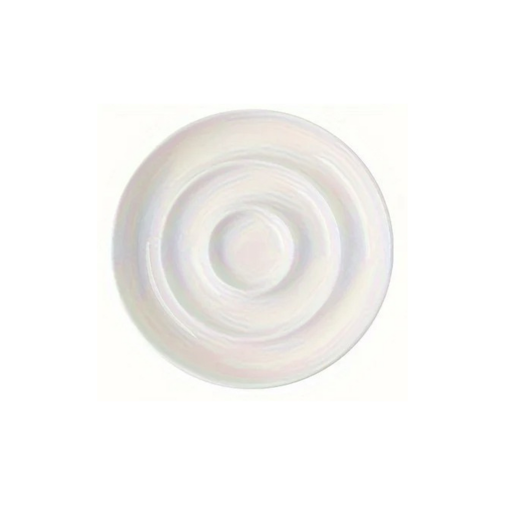 Gamelle anti-glouton en céramique blanche pour chien avec laisse et collier assortis.