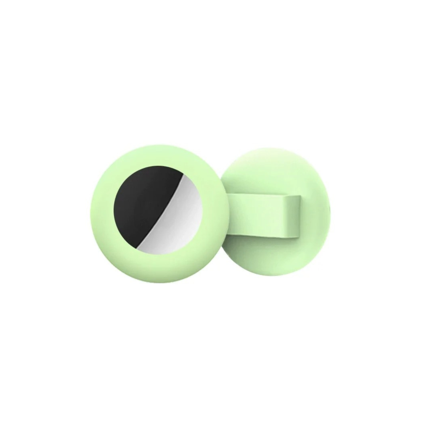 Porte AirTag vert pastel pour collier, laisse ou gamelle de chien.