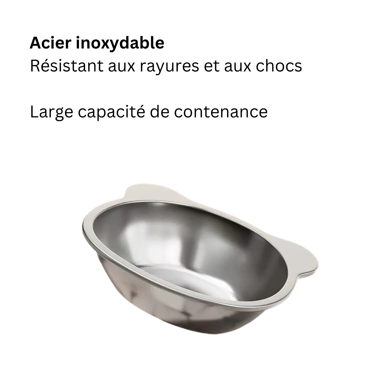 Gamelle surélevée - Acier Inoxydable