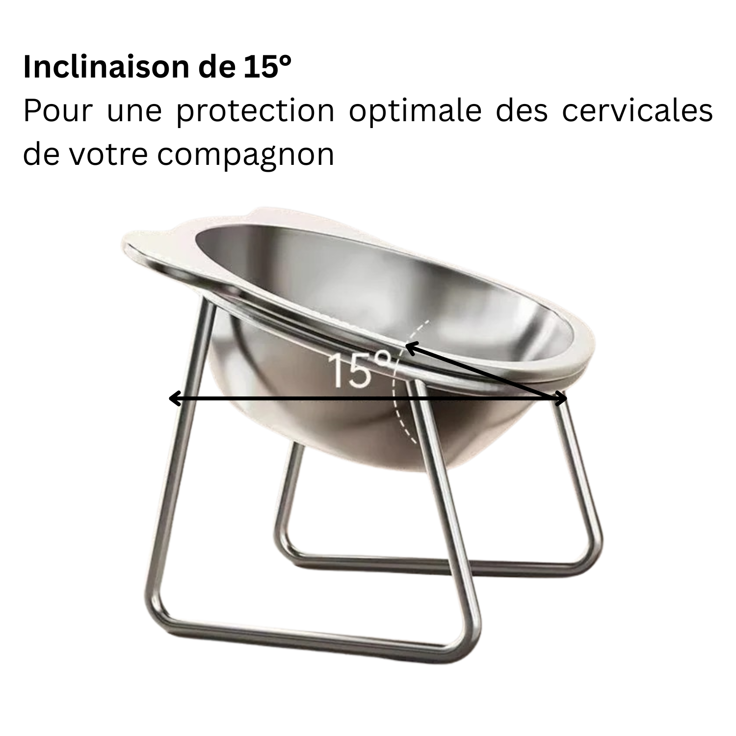 Gamelle surélevée - Acier Inoxydable