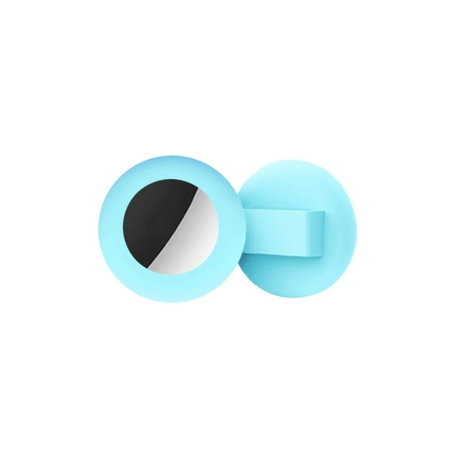 Porte AirTag bleu pastel compatible avec laisse, collier, gamelle pour chien.
