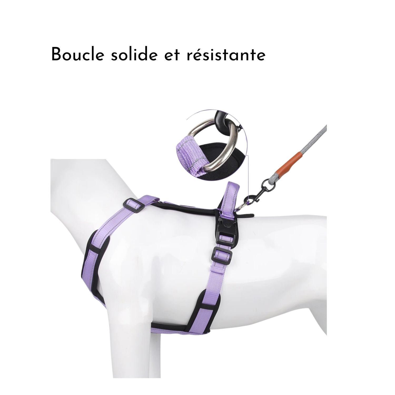 Harnais chien anti-traction - Rouge