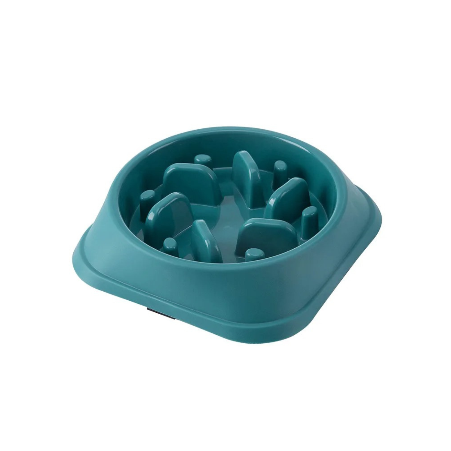 Gamelle anti-glouton bleu pour chien avec design en spirale empêchant de manger trop vite.