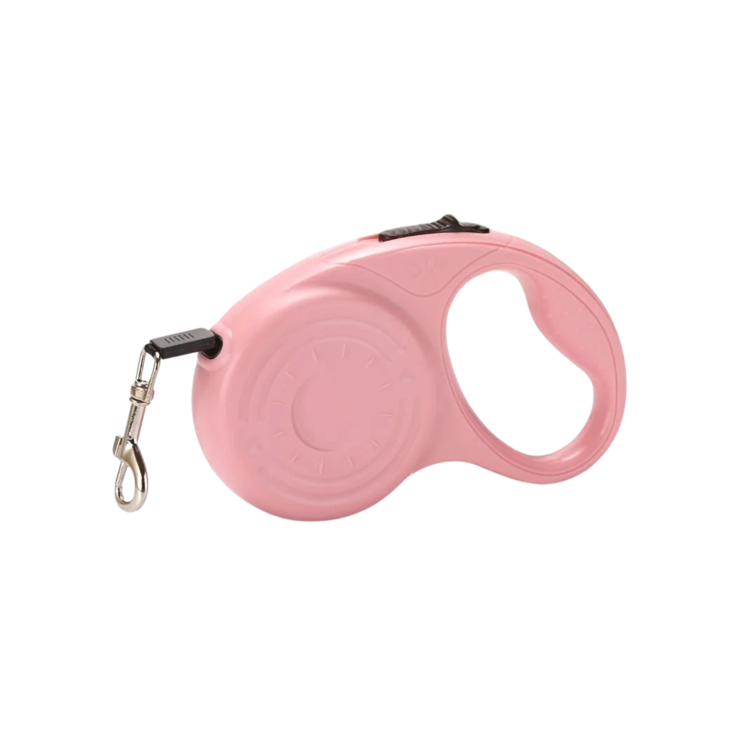 Laisse enrouleur rose 3 m avec poignée ergonomique pour chien.