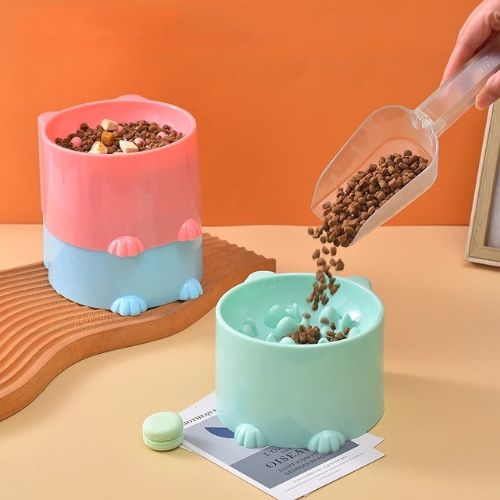 Gamelle anti-glouton pour chat - Rose