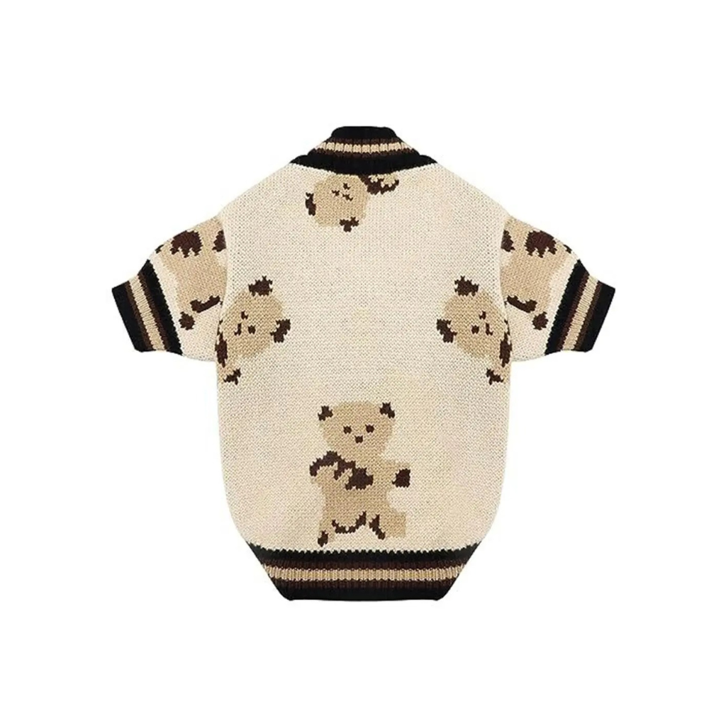 Pull pour chien beige arrière