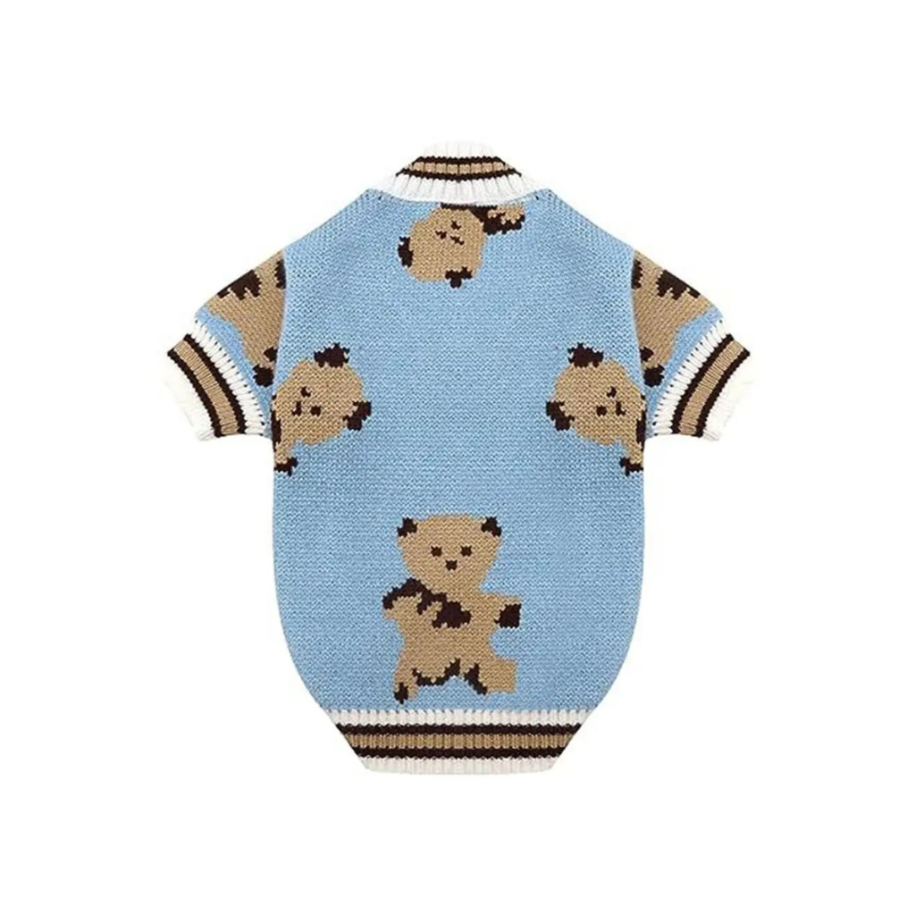 Pull pour chien bleu arrière