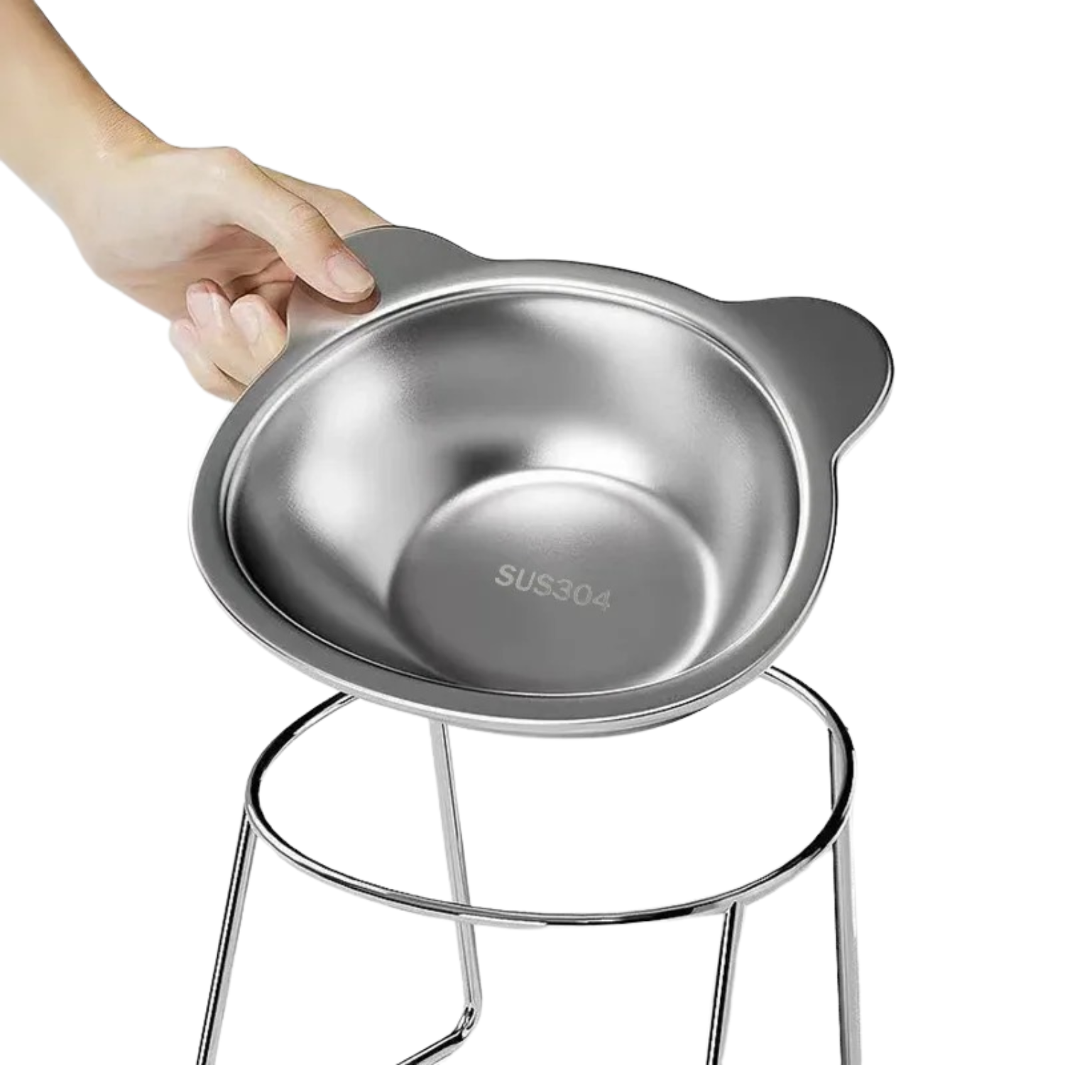 Gamelle surélevée - Acier Inoxydable